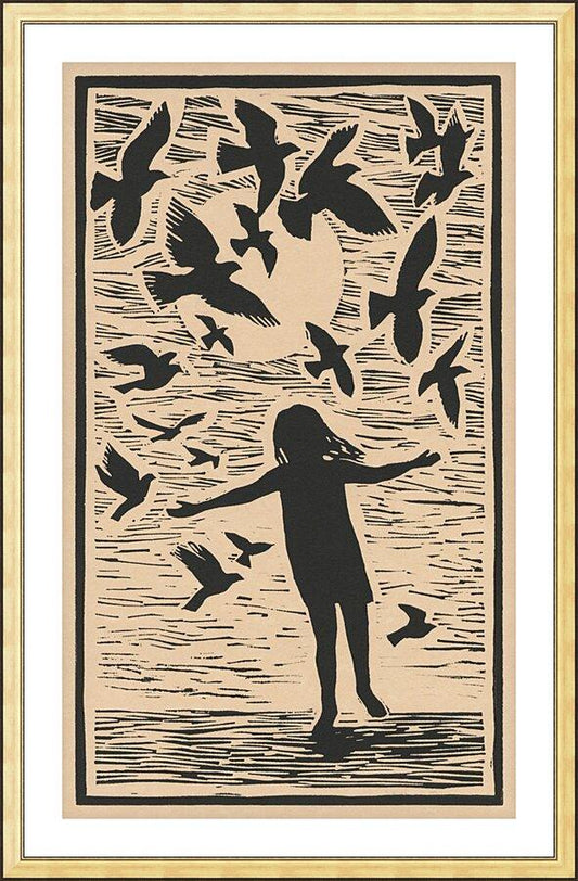 Wall Frame Gold, Matted - Wings by Julie Lonneman - Trinity Stores