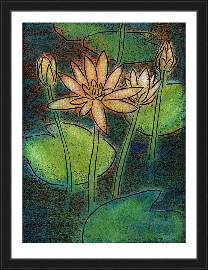 Wall Frame Black - Waterlilies by Julie Lonneman - Trinity Stores