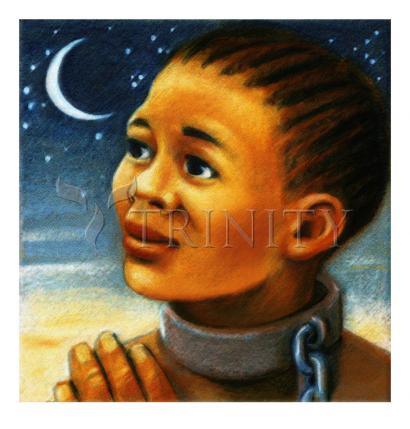 Wall Frame Black, Matted - St. Josephine Bakhita by Julie Lonneman - Trinity Stores