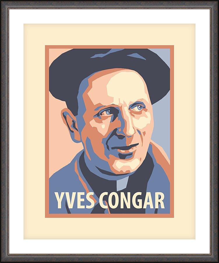 Wall Frame Espresso, Matted - Yves Congar by Julie Lonneman - Trinity Stores