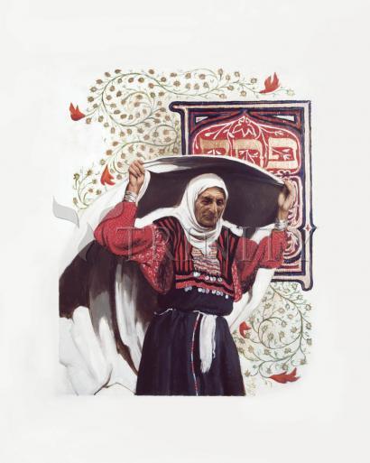 Wall Frame Black, Matted - St. Anna the Prophetess by Louis Glanzman - Trinity Stores