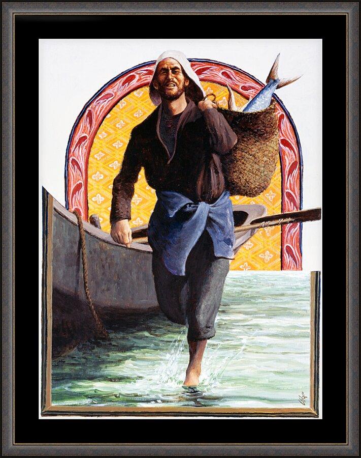 Wall Frame Espresso, Matted - St. John the Evangelist by Louis Glanzman - Trinity Stores