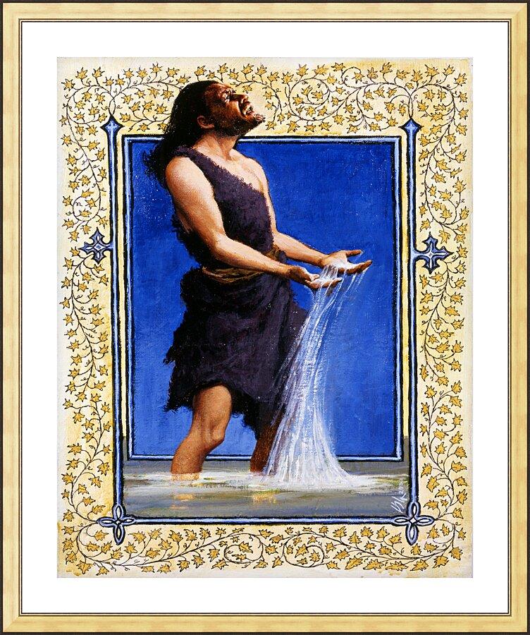 Wall Frame Gold, Matted - St. John the Baptist by Louis Glanzman - Trinity Stores
