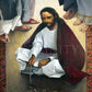 Wall Frame Black, Matted - Jesus Writing In The Sand by Louis Glanzman - Trinity Stores
