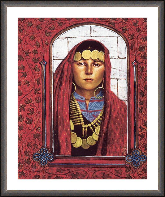 Wall Frame Espresso, Matted - St. Mary Magdalene by Louis Glanzman - Trinity Stores