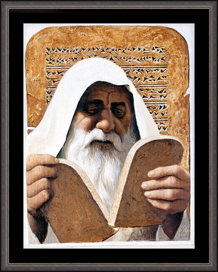 Wall Frame Espresso, Matted - Moses by Louis Glanzman - Trinity Stores