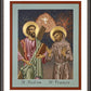 Wall Frame Espresso, Matted - Sts. Andrew and Francis of Assisi by L. Williams
