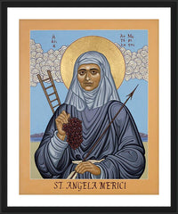 Wall Frame Black - St. Angela Merici by L. Williams