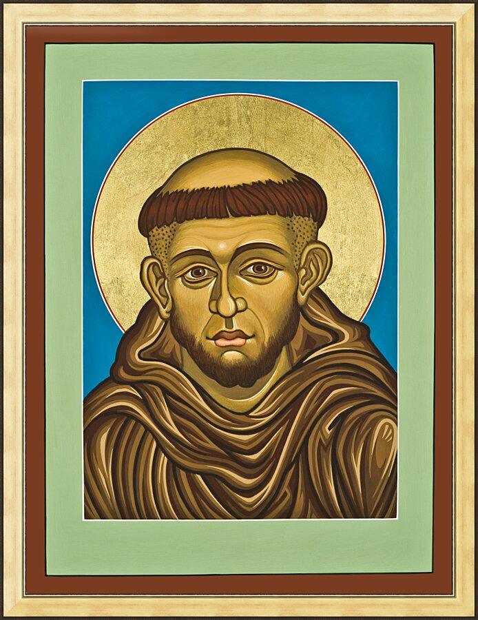 Wall Frame Gold - St. Francis of Assisi by Lewis Williams, OFS - Trinity Stores