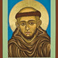 Wall Frame Espresso, Matted - St. Francis of Assisi by Lewis Williams, OFS - Trinity Stores