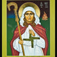 Wall Frame Black, Matted - St. Brigid of Ireland by Lewis Williams, OFS - Trinity Stores