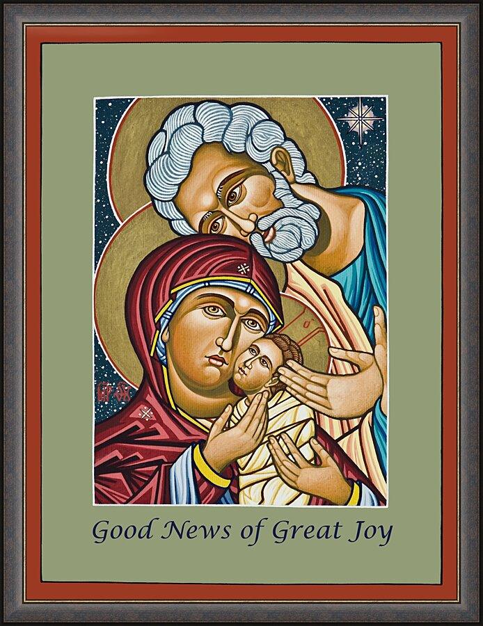 Wall Frame Espresso - Christmas Holy Family by Lewis Williams, OFS - Trinity Stores