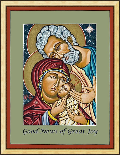 Wall Frame Gold - Christmas Holy Family by Lewis Williams, OFS - Trinity Stores