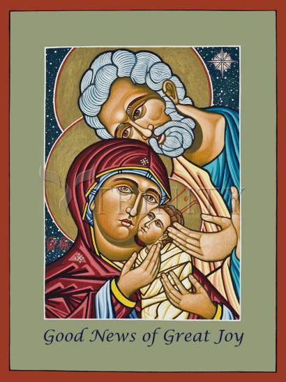 Wall Frame Espresso, Matted - Christmas Holy Family by Lewis Williams, OFS - Trinity Stores