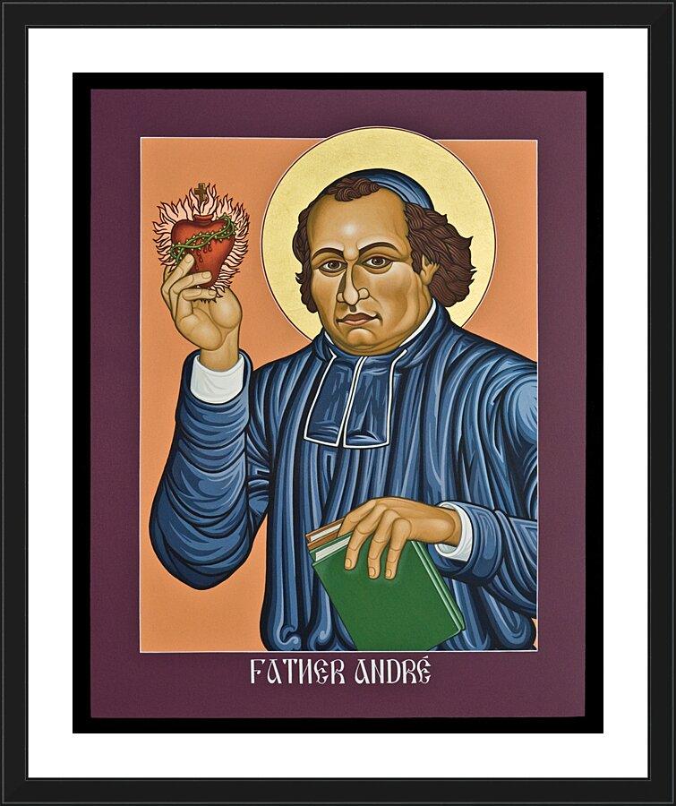 Wall Frame Black, Matted - Fr. Andre’ Coindre by Lewis Williams, OFS - Trinity Stores