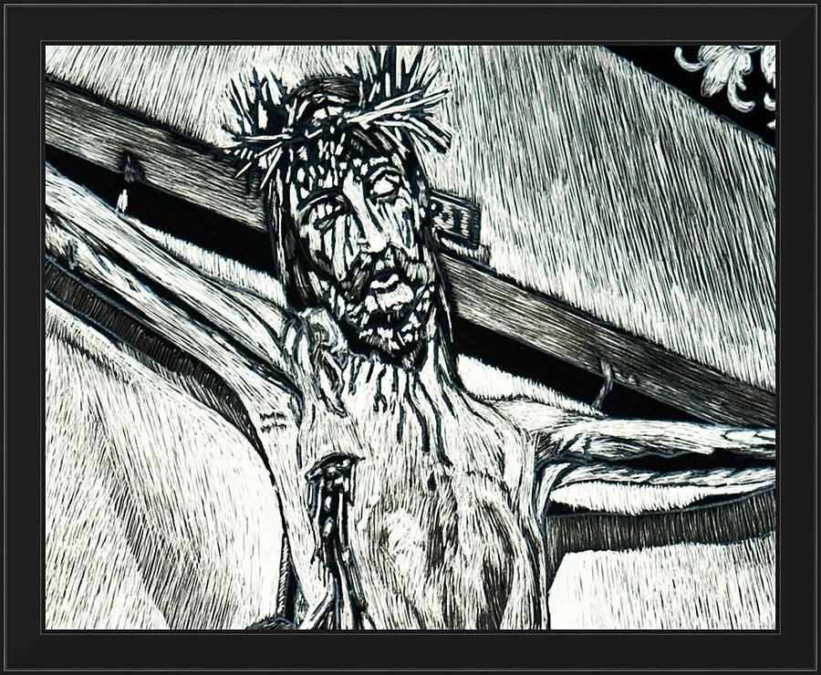 Wall Frame Black - Crucifix, Coricancha Peru: "I Thirst" by Lewis Williams, OFS - Trinity Stores