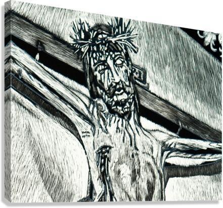 Canvas Print - Crucifix, Coricancha Peru: "I Thirst" by Louis Williams, OFS - Trinity Stores
