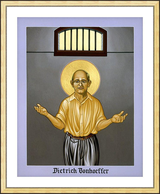 Wall Frame Gold, Matted - Dietrich Bonhoeffer by Lewis Williams, OFS - Trinity Stores