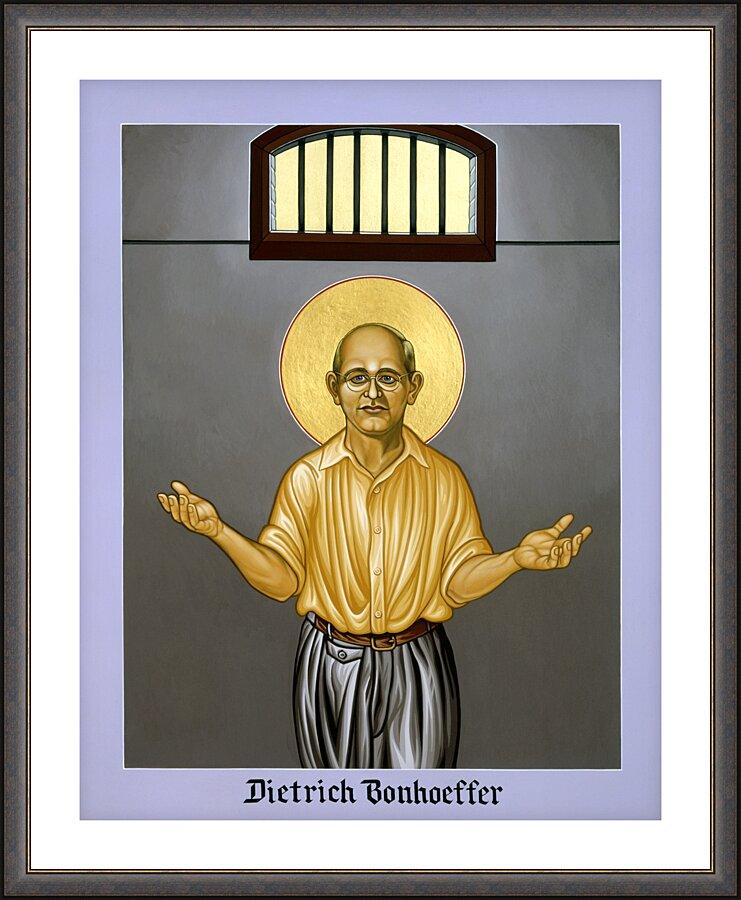 Wall Frame Espresso, Matted - Dietrich Bonhoeffer by Lewis Williams, OFS - Trinity Stores
