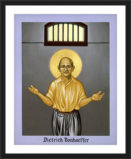 Wall Frame Black, Matted - Dietrich Bonhoeffer by Lewis Williams, OFS - Trinity Stores