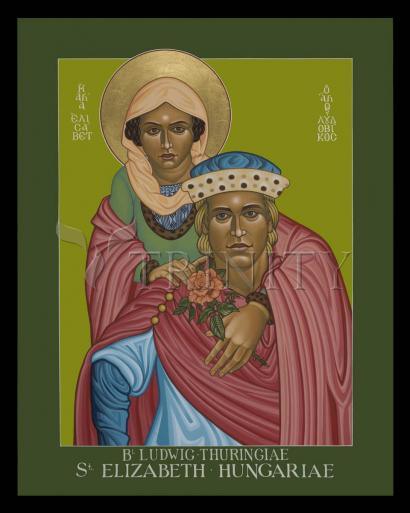 Metal Print - St. Elizabeth of Hungary and Bl. Ludwig of Thuringia by Louis Williams, OFS - Trinity Stores