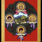 Wall Frame Gold, Matted - Four Church Women of El Salvador by L. Williams