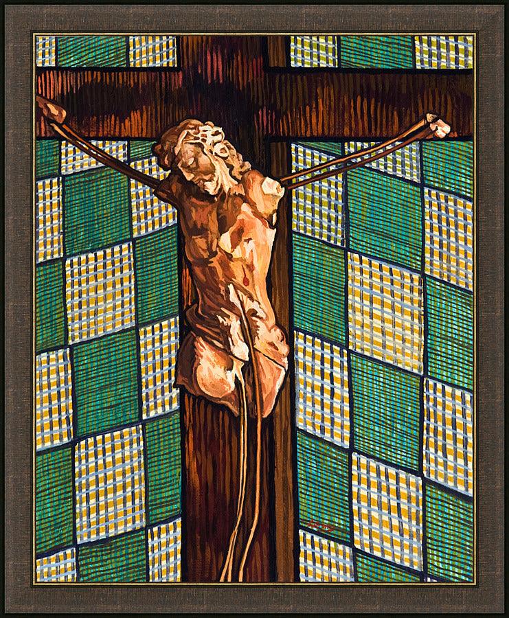 Wall Frame Espresso - Fr. Tom's Crucifix by Lewis Williams, OFS - Trinity Stores