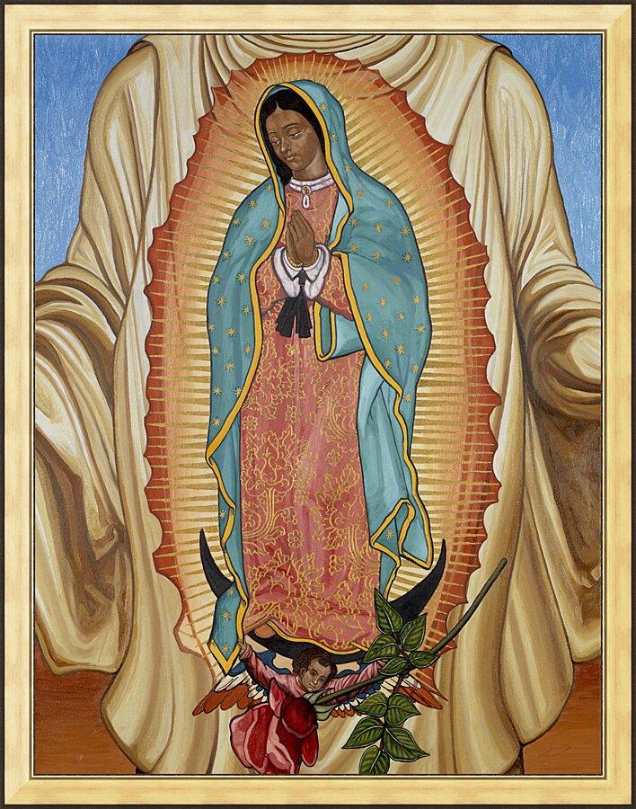 Wall Frame Gold - Our Lady of Guadalupe by Lewis Williams, OFS - Trinity Stores
