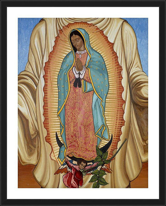 Wall Frame Black, Matted - Our Lady of Guadalupe by Lewis Williams, OFS - Trinity Stores