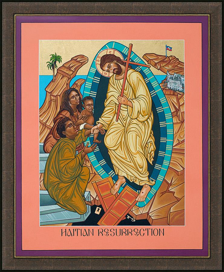 Wall Frame Espresso - Haitian Resurrection by Lewis Williams, OFS - Trinity Stores