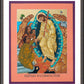 Wall Frame Espresso, Matted - Haitian Resurrection by Lewis Williams, OFS - Trinity Stores