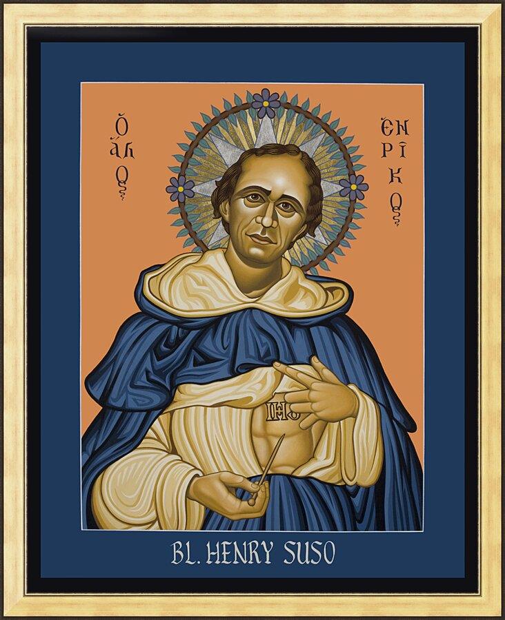 Wall Frame Gold - Bl. Henry Suso by Lewis Williams, OFS - Trinity Stores