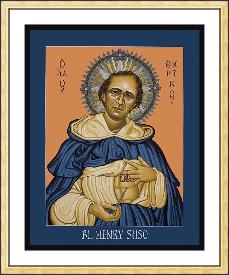 Wall Frame Gold, Matted - Bl. Henry Suso by Lewis Williams, OFS - Trinity Stores
