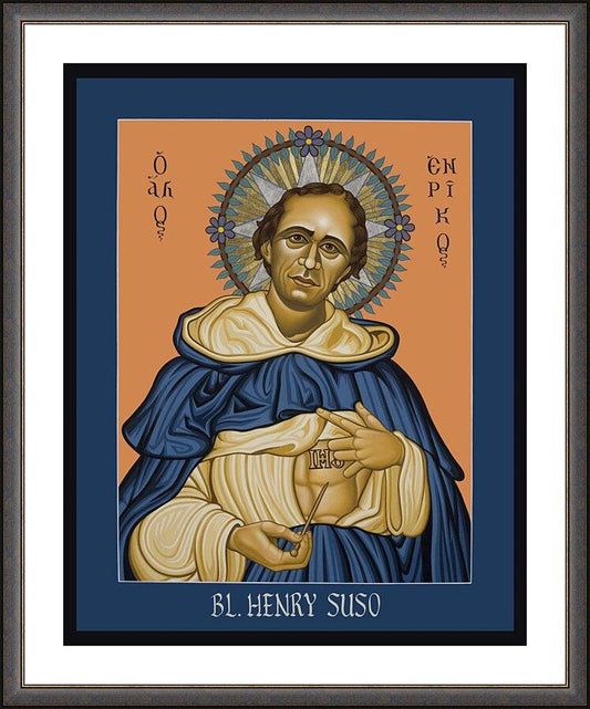 Wall Frame Espresso, Matted - Bl. Henry Suso by Lewis Williams, OFS - Trinity Stores