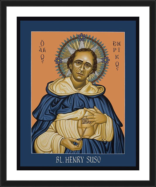 Wall Frame Black, Matted - Bl. Henry Suso by Lewis Williams, OFS - Trinity Stores