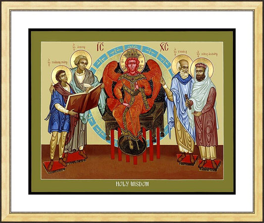 Wall Frame Gold, Matted - Holy Wisdom by Lewis Williams, OFS - Trinity Stores