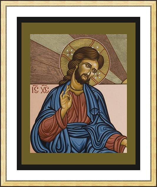 Wall Frame Gold, Matted - Jesus of Nazareth by Lewis Williams, OFS - Trinity Stores