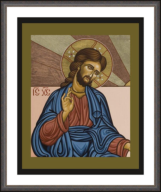 Wall Frame Espresso, Matted - Jesus of Nazareth by Lewis Williams, OFS - Trinity Stores