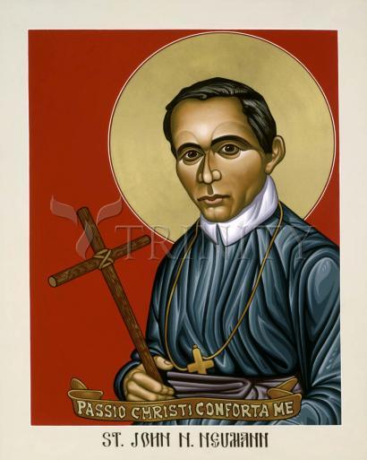 Wall Frame Black, Matted - St. John Nepomucene Neumann by Lewis Williams, OFS - Trinity Stores