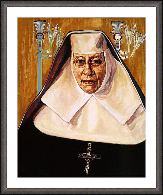 Wall Frame Espresso, Matted - St. Katharine Drexel by Lewis Williams, OFS - Trinity Stores