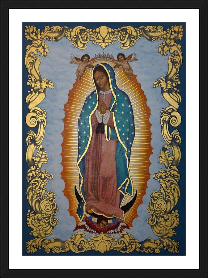 Wall Frame Black, Matted - Our Lady of Guadalupe by Louis Williams, OFS - Trinity Stores