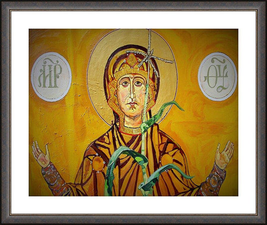 Wall Frame Espresso, Matted - Our Lady of the Harvest by L. Williams