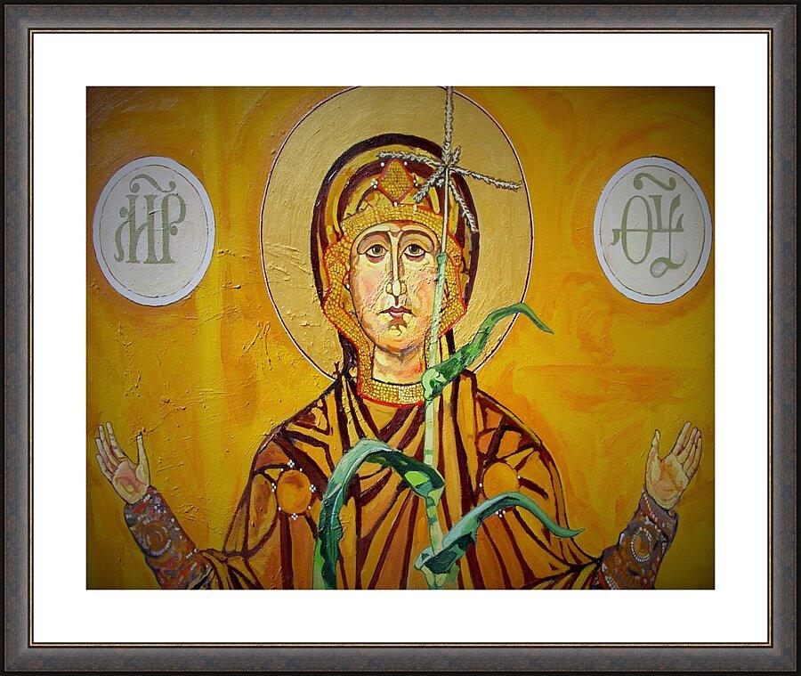 Wall Frame Espresso, Matted - Our Lady of the Harvest by Lewis Williams, OFS - Trinity Stores