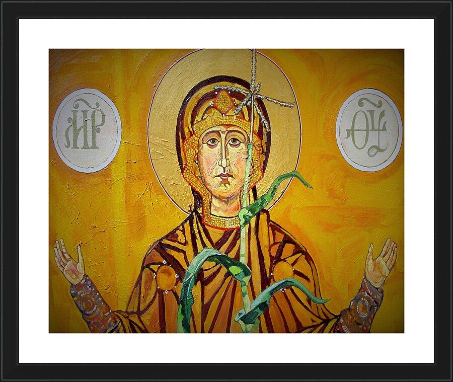 Wall Frame Black, Matted - Our Lady of the Harvest by Lewis Williams, OFS - Trinity Stores