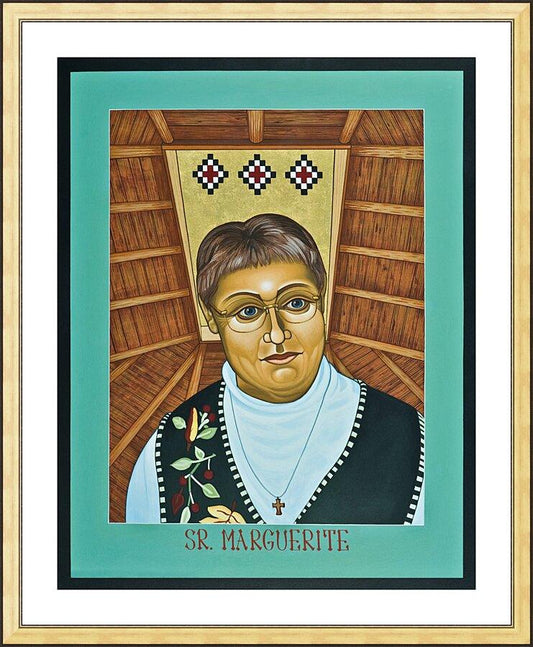Wall Frame Gold, Matted - Sr. Marguerite Bartz by Lewis Williams, OFS - Trinity Stores