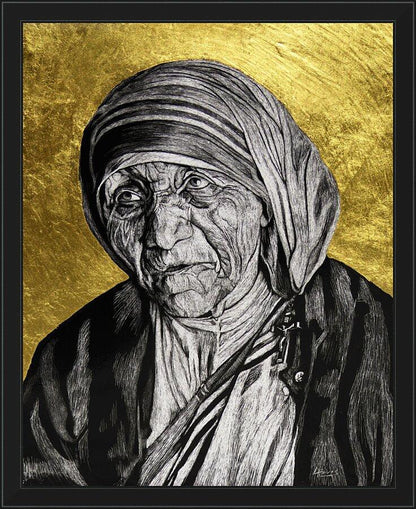 Wall Frame Black - St. Teresa of Calcutta: Gift of Silence by Lewis Williams, OFS - Trinity Stores