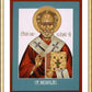 Wall Frame Gold, Matted - St. Nicholas by Lewis Williams, OFS - Trinity Stores