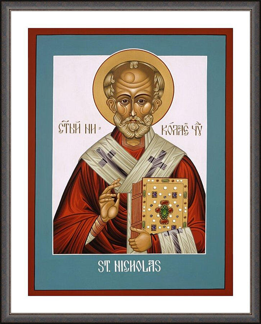 Wall Frame Espresso, Matted - St. Nicholas by Lewis Williams, OFS - Trinity Stores