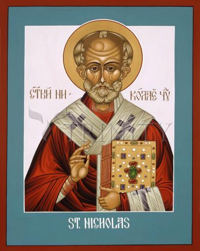 Wall Frame Black, Matted - St. Nicholas by Lewis Williams, OFS - Trinity Stores