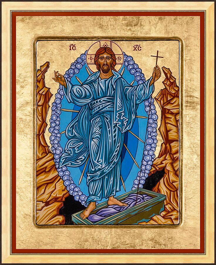 Wall Frame Gold - Resurrection of Christ by Lewis Williams, OFS - Trinity Stores